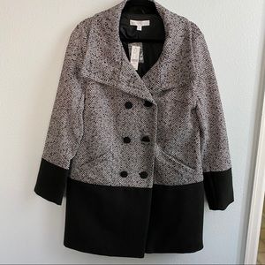 New York & Co button down jacket (black & gray)